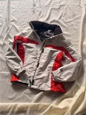 Spyder Women White and Red Ski Jacket